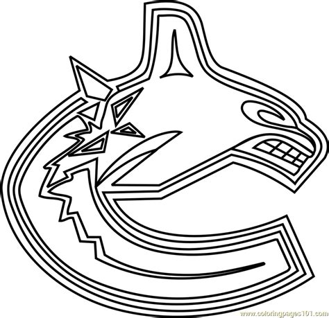 canucks logo coloring page